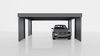 Carport für zwei Autos – 4× Wand Horizontal Senkrecht