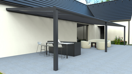 Zadaszenie tarasowe o wymiarach 11x4,5 m