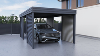 Carport für ein Auto - 4x Wellblech Wand