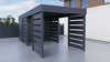 Einzelcarport + Abstellraum auf der Rückseite PIR - 4x Modern+ Wand