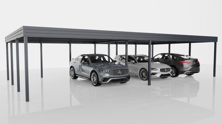 Zadaszenie wielostanowiskowe - bez ścianek