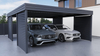 Doppelcarport - 4x Jalousie Wand