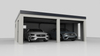 Gedämmte Doppelgarage 7x6 m + zwei Hörmann-Tore