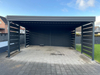 Doppelcarport + Abstellraum auf der Rückseite PIR - 4x Modern+ Wand