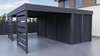 Carport + Abstellraum an der Seite - Wellblech - 2x horizontale Wand