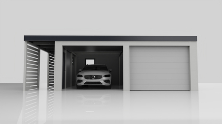 Gedämmte Garage mit zusätzlichem Carport – 8,5x6m