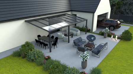 Terrassenüberdachung von 7x2,5 m
