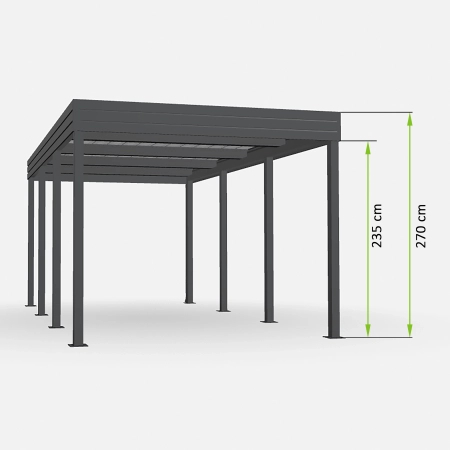 Carport für ein Auto - ohne Wände