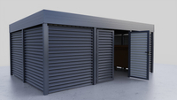 Mülltonnenunterstand 6×4 m – Wellenwand