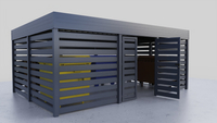 Wiata śmietnikowa 6x4 m - ścianka Horyzontal
