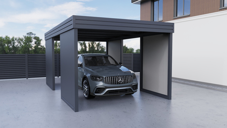 Přístřešek pro jedno auto - 4x PIR stěna