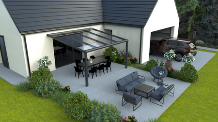 Terrassenüberdachung von 4x4 m