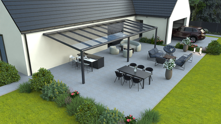 Terrassenüberdachung von 10x2,5 m