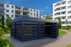 Přístřešek na odpadky 6×4 m – boční stěna Modern+