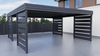 Doppelcarport - 4x Modern+ Wand