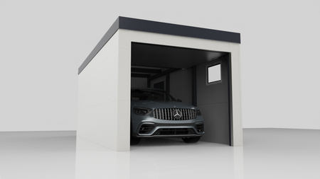 Zateplená garáž pro jedno auto – z PIR panelů 6 cm