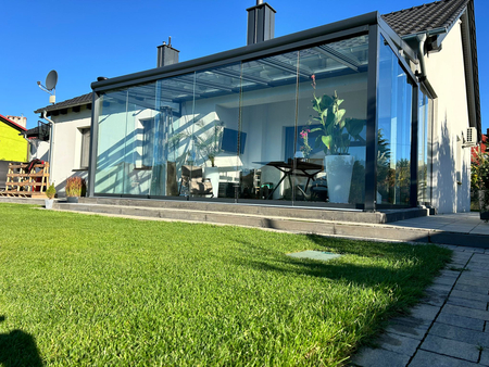 Zadaszenie tarasowe o wymiarach 12x4 m