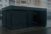 Wiata śmietnikowa 6x4 m - ścianka Żaluzja