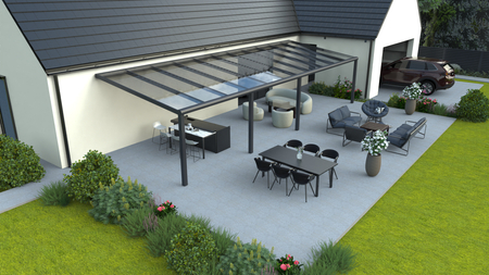 Terrassenüberdachung von 11x3,5 m