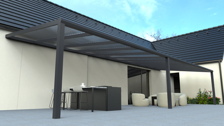 Terrassenüberdachung von 11x2,5 m