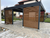 Přístřešek pro dvě auta - 4x palisádová stěna