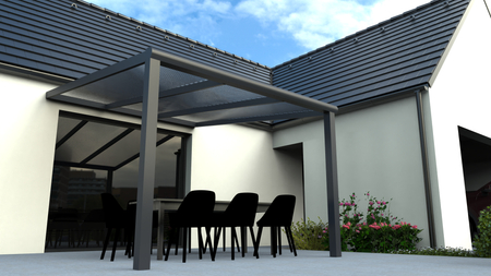 Zadaszenie tarasowe o wymiarach 3x2.5 m