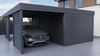 Carport mit Garage aus Wellblech - 2x Wellblech Wand