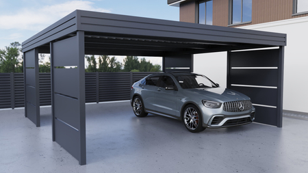 Doppelcarport - 4x Modularwand