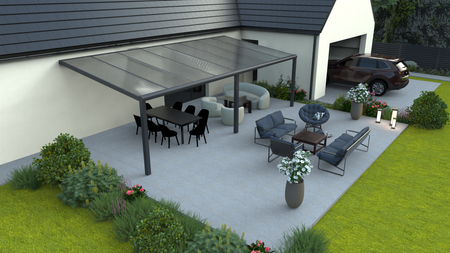 Terrassenüberdachung von 8x4 m