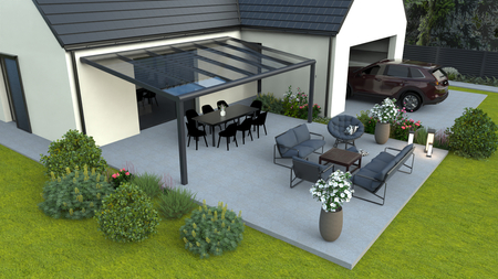 Zadaszenie tarasowe o wymiarach 6x3 m