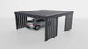 Carport für zwei Autos – 4× Wand Modern+ Goldene Eiche Senkrecht