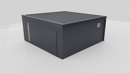 Gedämmte Doppelgarage aus 6 cm PIR-Paneelen – 6×6 m