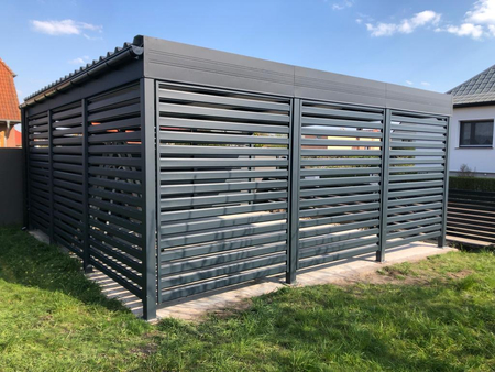 Carport für ein Auto - 4x horizontale Wand