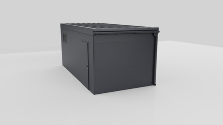 Garaż ocieplany jednostanowiskowy – Nowoczesny Antracyt