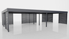  Reihen-Carport - 8x Horizontal Wand